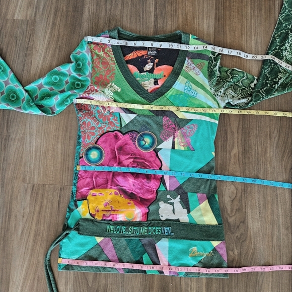 DESIGUAL - "We Love" Top - Picture 9 of 10